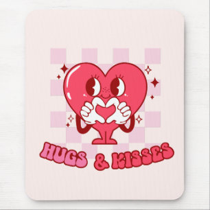 Tapis De Souris Coeur rose accolades et baisers
