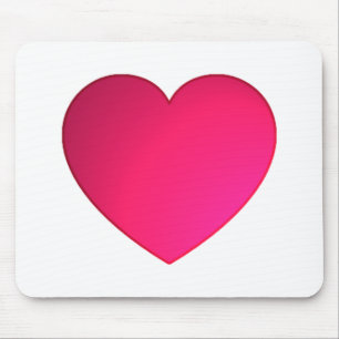 Tapis De Souris Coeur rouge cerise brillant