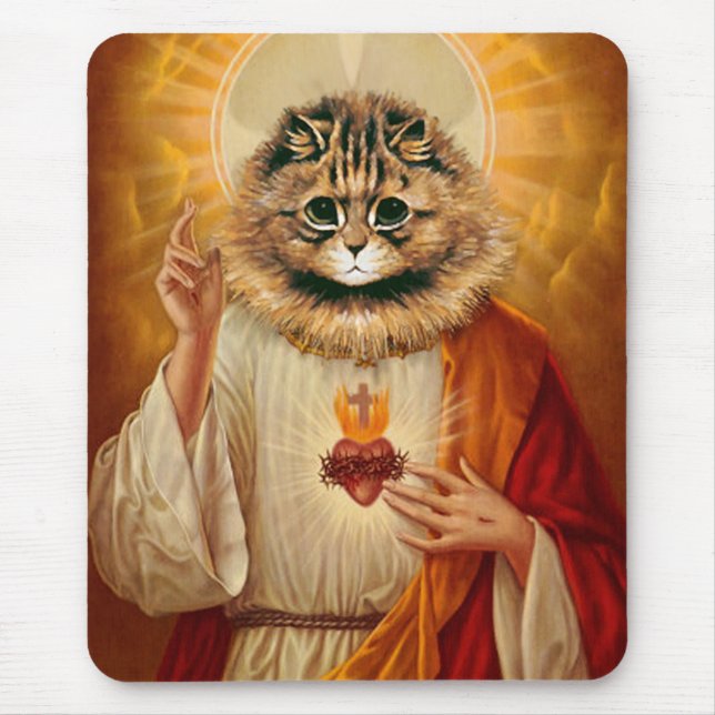 Tapis De Souris Coeur sacré Kitty Mousepad (Devant)