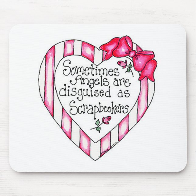 Tapis De Souris Coeur Scrapbooker d'ange (Devant)