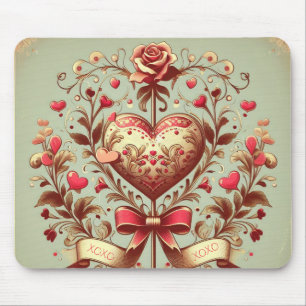 Tapis De Souris Coeur vintage Valentine's day xoxo