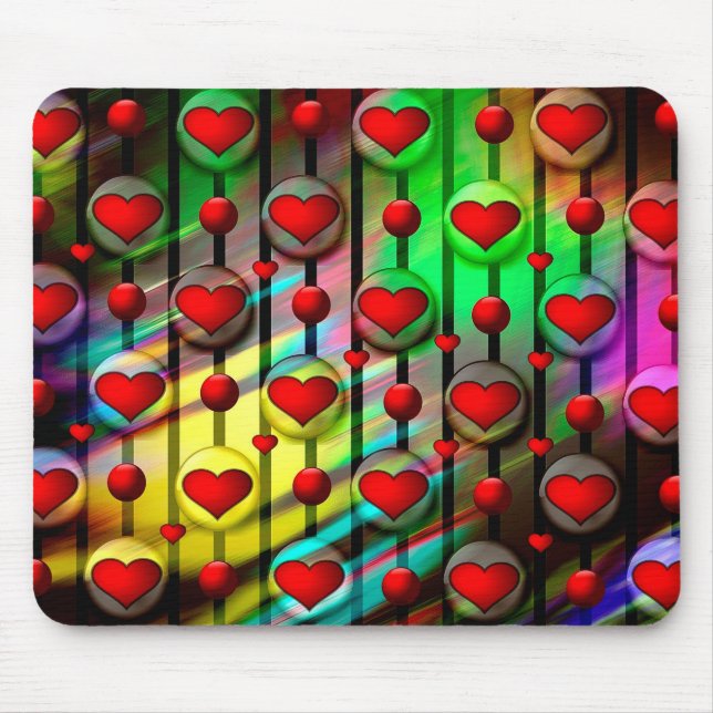 Tapis De Souris Coeurs (Devant)
