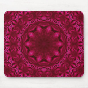 Tapis De Souris Coeurs abstraits et fleurs mousepad