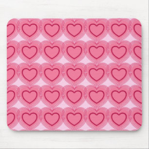 Tapis De Souris Coeurs Abstraits modernes - Azalea rose