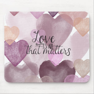 Tapis De Souris Coeurs aquarelle
