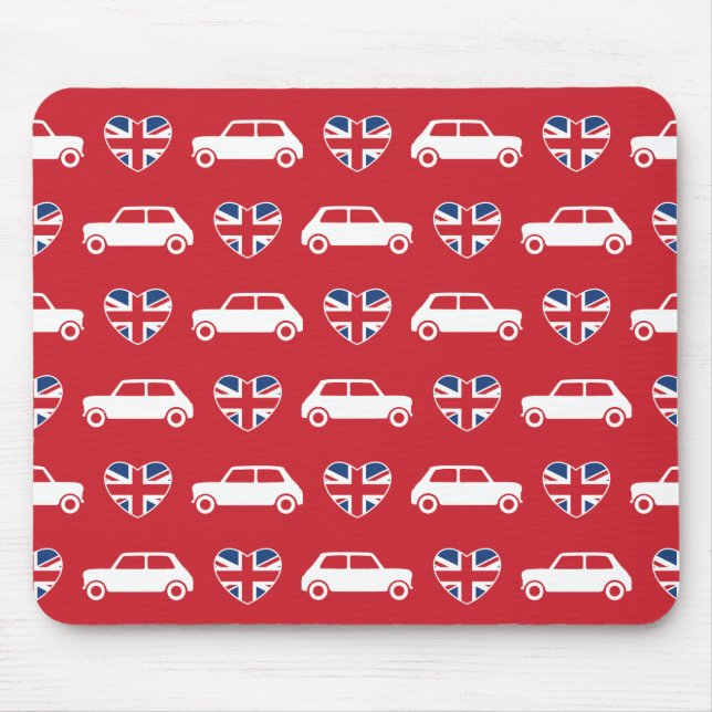 Tapis De Souris Coeurs britanniques de Mini Cooper - tapis de (Devant)