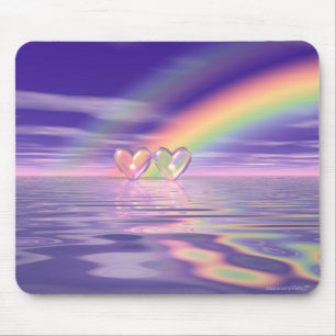 Tapis De Souris Coeurs d'arc-en-ciel
