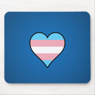 Tapis De Souris Coeurs de fierté de transsexuel
