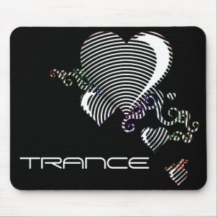 Tapis De Souris coeurs de gribouillis. transe