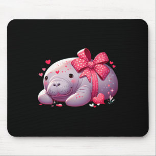 Tapis De Souris Cœurs de la Saint-Valentin pour lamantin animal me