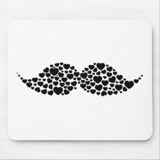 Tapis De Souris Coeurs de moustache d'amour