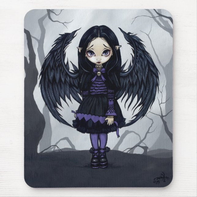 Tapis De Souris "Coeurs de papier pourpres" Mousepad (Devant)