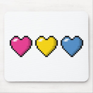 Tapis De Souris Coeurs de pixels transexuels