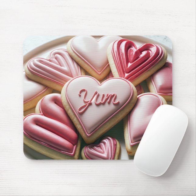 Tapis De Souris Coeurs de Valentine (Avec souris)