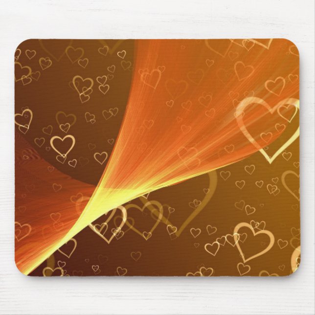 Tapis De Souris Coeurs d'or Mousepad (Devant)