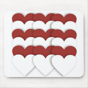 Tapis De Souris Coeurs en cluster