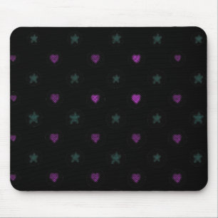 Tapis De Souris Coeurs et étoiles tramés