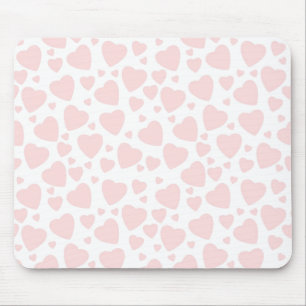 Tapis De Souris Coeurs rose pâle