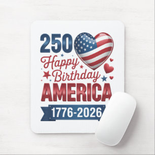 Tapis De Souris Cœurs USA 1776 2026 4 juillet