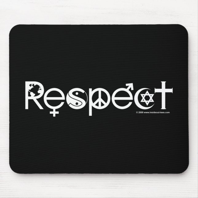 Tapis De Souris Coexister dans le Respect - Paix Gentillesse & Tol (Devant)
