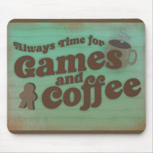 Tapis De Souris Coffe Plus Games Fun Time Retro Design