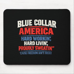 Tapis De Souris Col bleu d'Amérique Bisonrel volant Patriotique 4