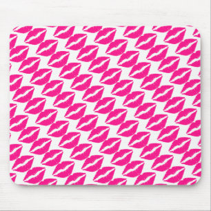 Tapis De Souris Col cravate motif baisers rose blanc mignon