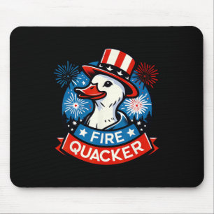 Tapis De Souris Coléreux Canard Drôle Quatre Juillet Canard Patrio