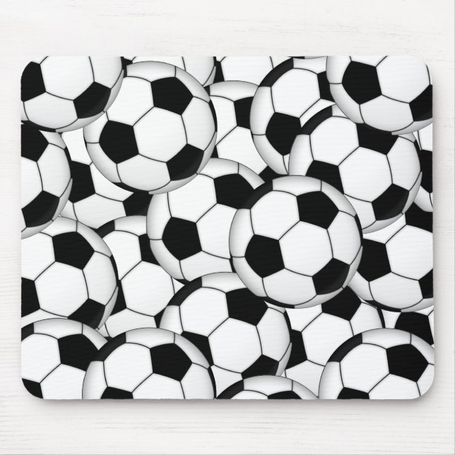 Tapis De Souris Collage de ballon de football (Devant)