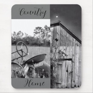 Tapis De Souris Collage de la grange de tracteur "Country Home"