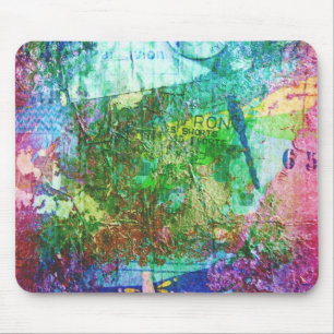 Tapis De Souris Collage de média mixte du Dragonfly