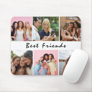 Tapis De Souris Collage de photos d'amis moderne Simple
