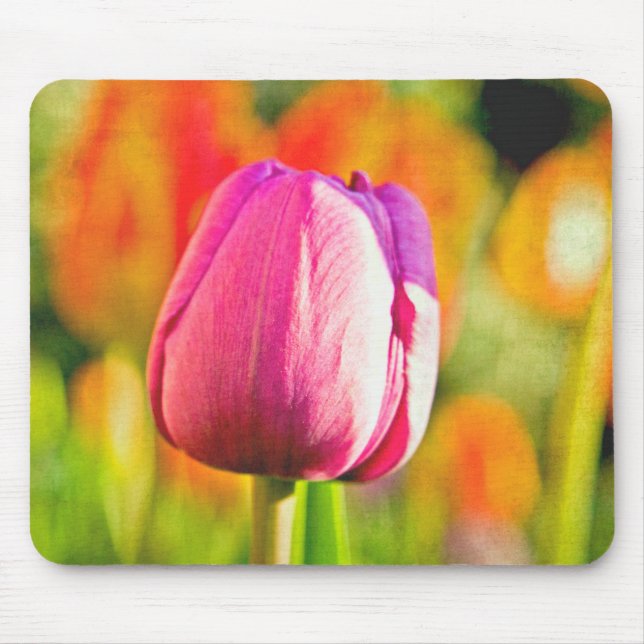 Tapis De Souris Collage de tulipe (Devant)
