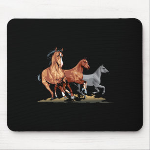 Tapis De Souris Collage des chevaux