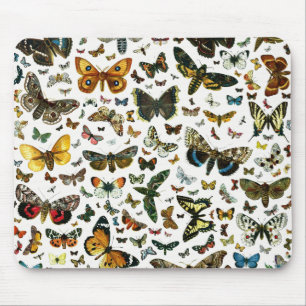 Tapis De Souris Collage des papillons de nuit et des papillons de 