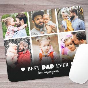 Tapis De Souris Collage photo de la famille Best Papa