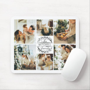Tapis De Souris Collage photo moderne Personnalisé Monogramme Cade