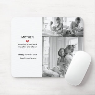 Tapis De Souris Collage photo noir et blanc personnalisé Mousepad