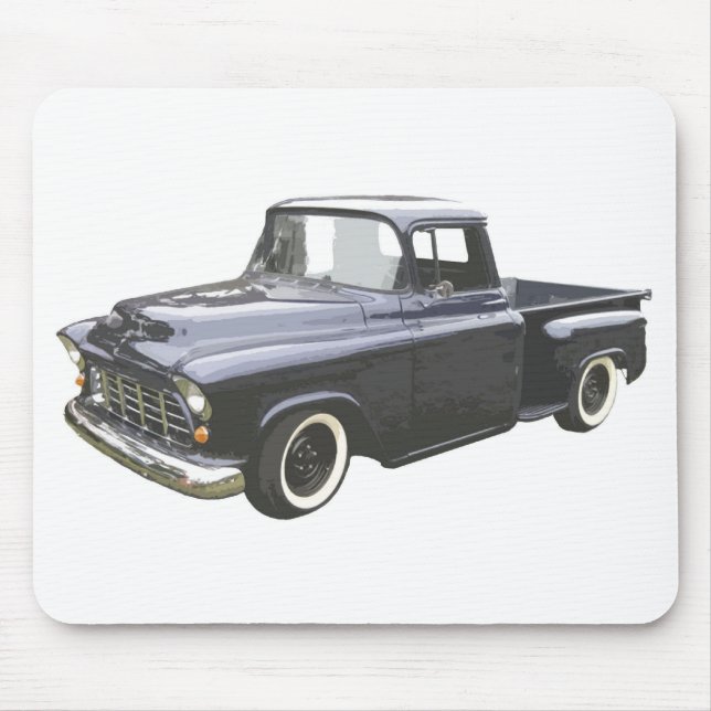Tapis De Souris Collecte 1956 de Chevrolet de noir (Devant)