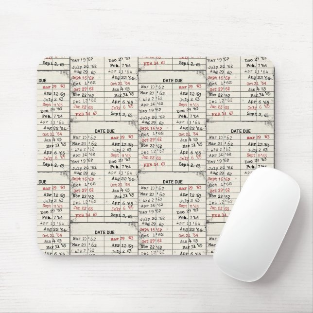 Tapis De Souris Collection de cartes de bibliothèque ancienne (Avec souris)