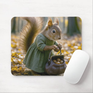 Tapis De Souris Collection d'écureuils Noix dans son sac
