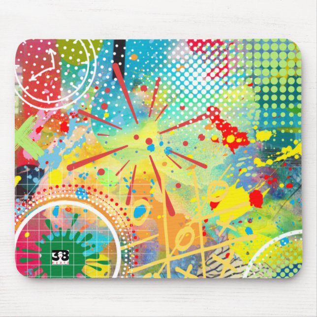 Tapis De Souris Collection d'explosions de couleur (Devant)