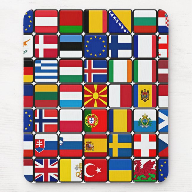 Tapis De Souris Collection internationale de drapeaux, drapeaux du (Devant)