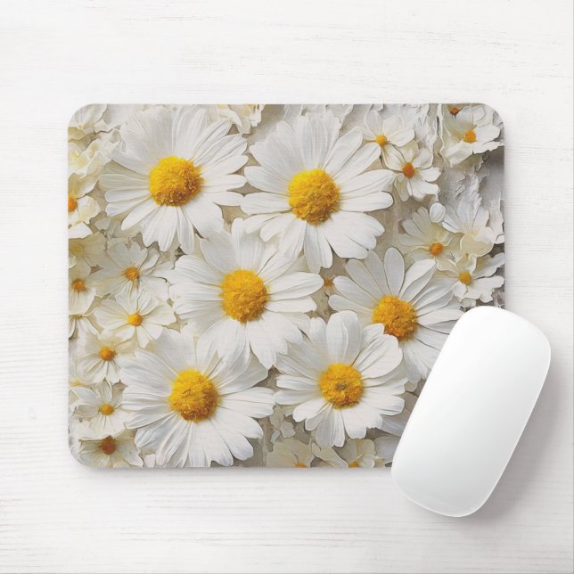 Tapis De Souris Collection White Daisy (Avec souris)