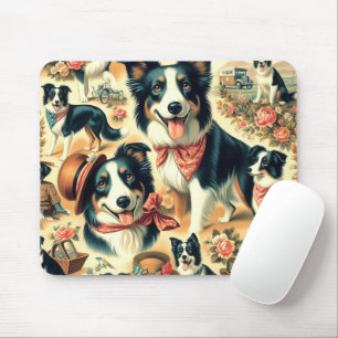 Tapis De Souris Collie frontière mignonne sans joint