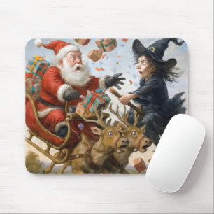 Tapis De Souris Collision de Noël et d'Halloween en plein air