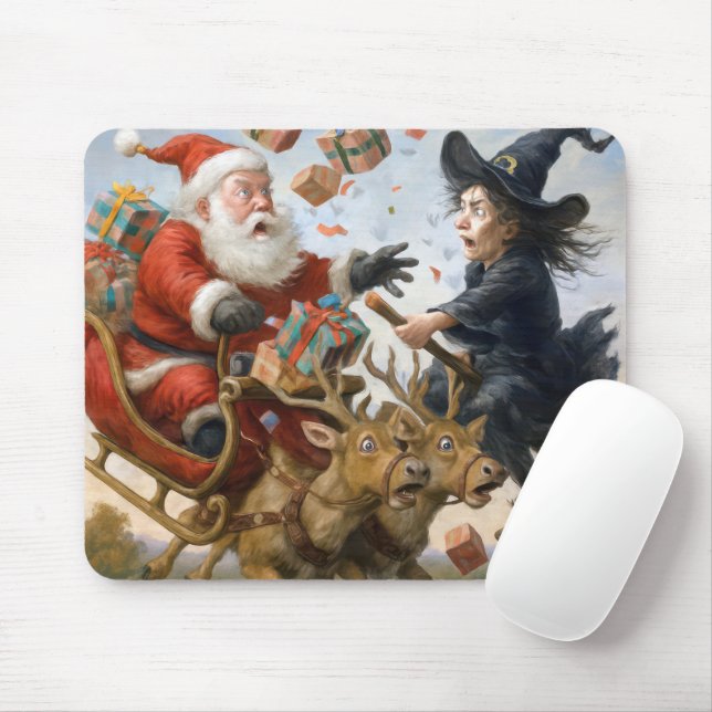 Tapis De Souris Collision de Noël et d'Halloween en plein air (Avec souris)