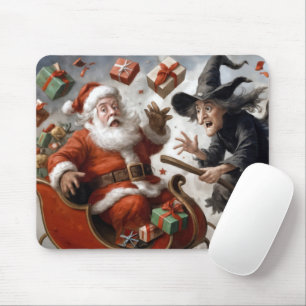 Tapis De Souris Collision des fêtes de Noël et d'Halloween