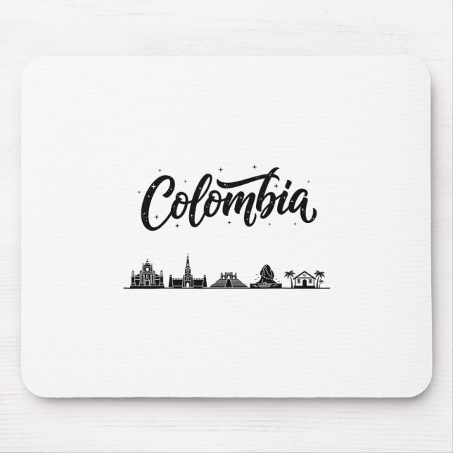 Tapis De Souris Colombia Skyline Travel Vacation Outfits  (Devant)