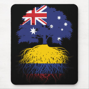 Tapis De Souris Colombie Colombie Australie Australie racine d'arb